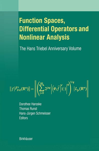 Produktbild: Function Spaces, Differential Operators and Nonlinear Analysis