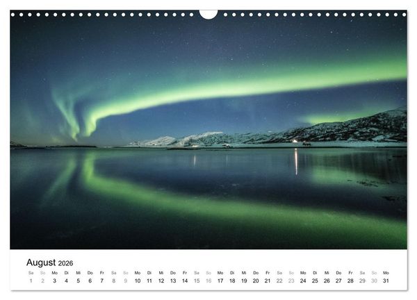 Produktbild: Nordlichter - Farbenspiel am arktischen Nachthimmel (Wandkalender 2026 DIN A3 quer), CALVENDO Monatskalender