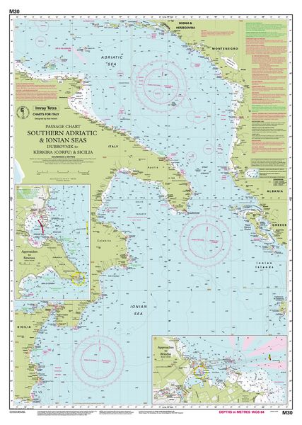 Produktbild: M30 Southern Adriatic and Ionian Seas, Imray Chart