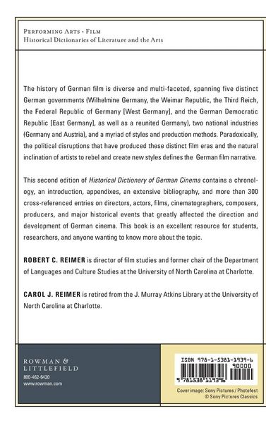 Produktbild: Historical Dictionary of German Cinema