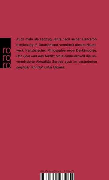 Produktbild: Das Sein und das Nichts