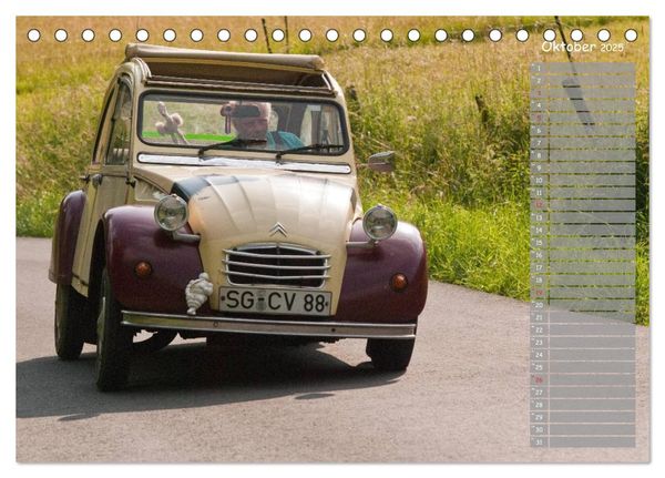 Produktbild: Kultautomobil Ente Citro&euml;n 2CV (Tischkalender 2025 DIN A5 quer), CALVENDO Monatskalender