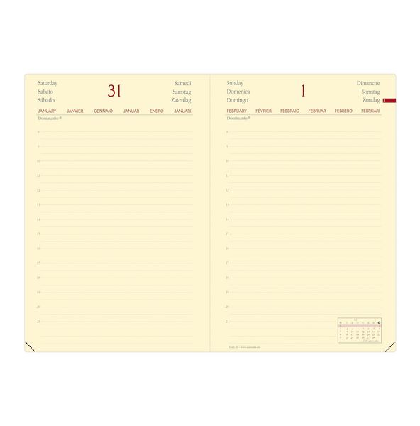 Produktbild: DAILY 21 PREST vz ML Silk weinrot El 2027