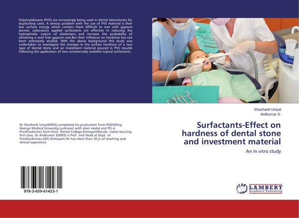 Produktbild: Surfactants-Effect on hardness of dental stone and investment material
