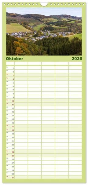 Produktbild: Familienplaner 2026 - Westfeld-Ohlenbach im Wechsel der Jahreszeiten mit 5 Spalten (Wandkalender, 21 x 45 cm) CALVENDO
