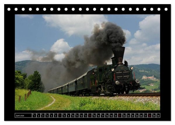 Produktbild: Eisenbahndampfromantik (Tischkalender 2026 DIN A5 quer), CALVENDO Monatskalender