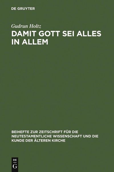Produktbild: Damit Gott sei alles in allem
