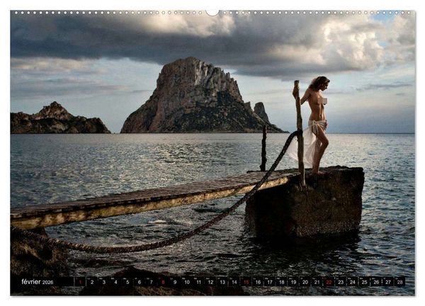 Produktbild: Ibiza et Lanzarote - Les paysages et le nu (Calendrier mural 2026 DIN A2 vertical) calendrier de bureau
