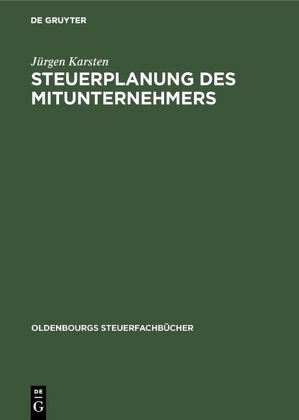 Produktbild: Steuerplanung des Mitunternehmers