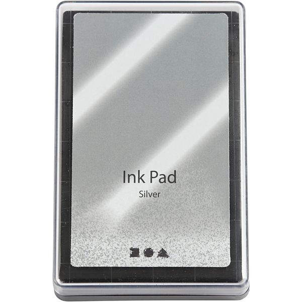 Produktbild: Creativ Company Stempelkissen, H 2 cm, Gr&ouml;&szlig;e 9x6 cm, Silber, 1 Stk