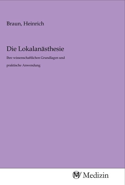 Produktbild: Die Lokalan&auml;sthesie