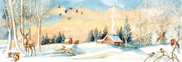 Produktbild: Weihnachtlich gl&auml;nzet der Wald. Ein Windlicht-Adventskalender mit 24 T&uuml;rchen