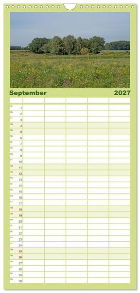 Produktbild: Familienplaner 2027 - Romantisches Wegberg mit 5 Spalten (Wandkalender, 21 x 45 cm) CALVENDO