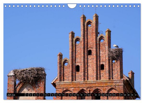 Produktbild: Im Paradies der St&ouml;rche - Dorfkirchen als Storchkirchen in Ostpreu&szlig;en (Wandkalender 2026 DIN A4 quer), CALVENDO Monatskalender