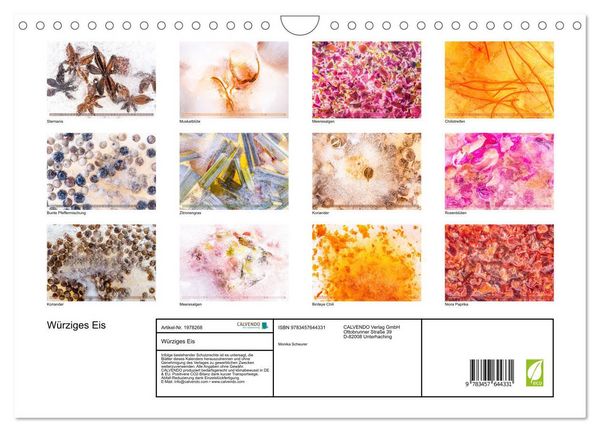 Produktbild: W&uuml;rziges Eis (Wandkalender 2026 DIN A4 quer), CALVENDO Monatskalender