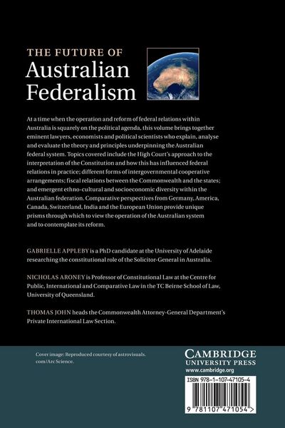 Produktbild: The Future of Australian Federalism