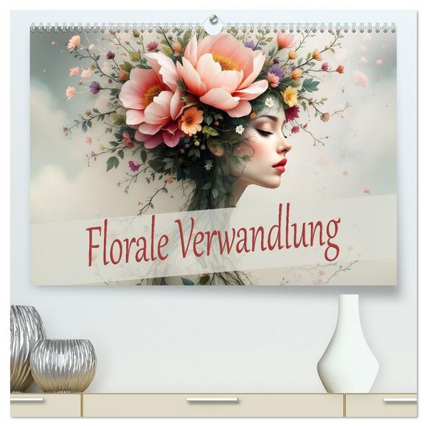 Produktbild: Florale Verwandlung (hochwertiger Premium Wandkalender 2026 DIN A2 quer), Kunstdruck in Hochglanz