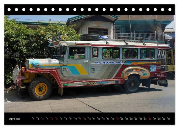 Produktbild: Jeepneys (Tischkalender 2026 DIN A5 quer), CALVENDO Monatskalender
