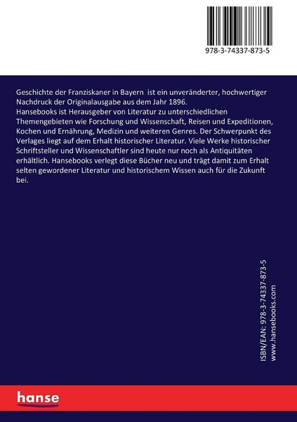 Produktbild: Geschichte der Franziskaner in Bayern