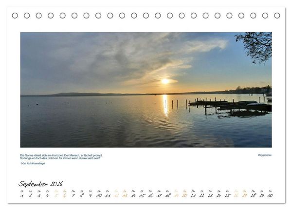Produktbild: Poesiefl&uuml;gels Abendspaziergang (Tischkalender 2026 DIN A5 quer), CALVENDO Monatskalender