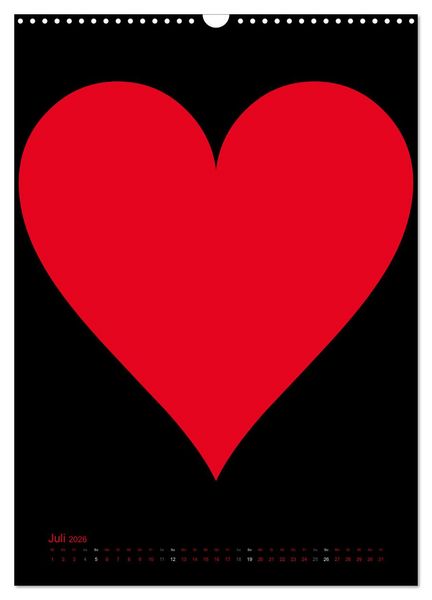 Produktbild: Foto- und Bastelkalender &bdquo;LIEBE&ldquo; in der Farbe Schwarz (Wandkalender 2026 DIN A3 hoch), CALVENDO Monatskalender