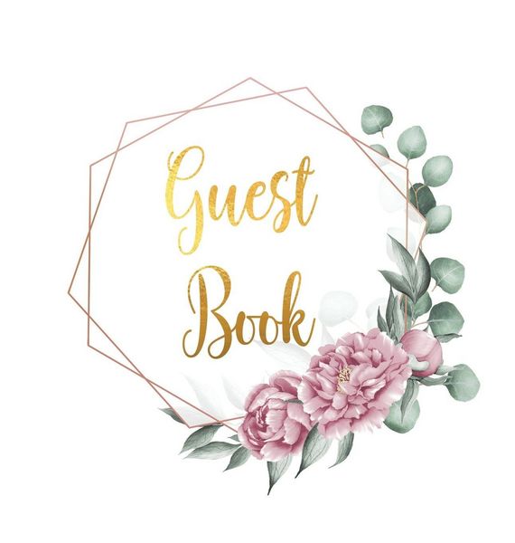 Produktbild: Guest Book for visitors and guests to sign at a party, wedding, baby or bridal shower (hardback)
