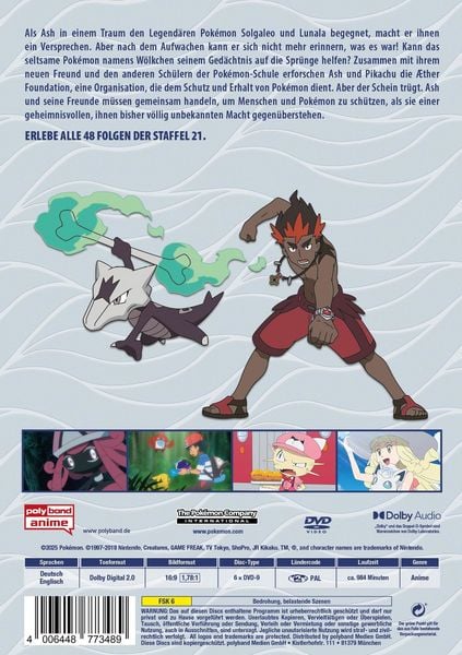 Produktbild: Pokémon - Die TV-Serie: Sonne und Mond Ultra-Abenteuer - Staffel 21 [6 DVDs]