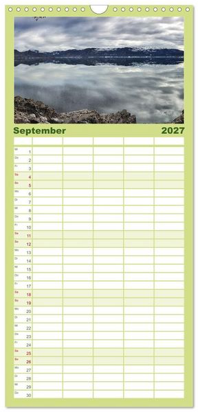 Produktbild: Familienplaner 2027 - Walchensee Panorama mit 5 Spalten (Wandkalender, 21 x 45 cm) CALVENDO