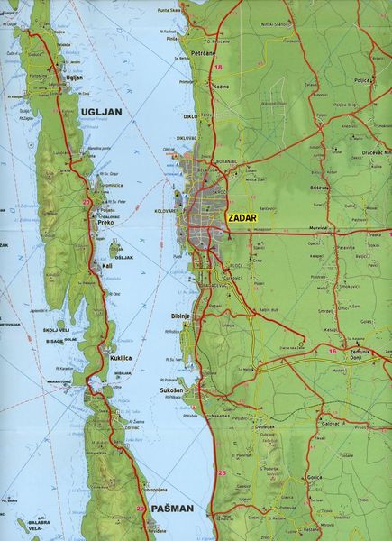Produktbild: KOMPASS Wanderkarte 2901 Dalmatinische K&uuml;ste Nord 1:100.000