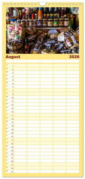Produktbild: Familienplaner 2026 - Fr&uuml;chte der Karibik mit 5 Spalten (Wandkalender, 21 x 45 cm) CALVENDO