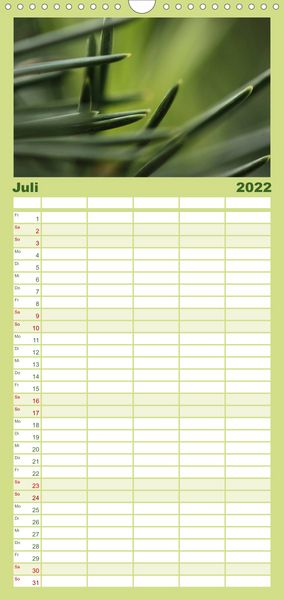 Produktbild: Es gr&uuml;nt! - Familienplaner hoch (Wandkalender 2022 , 21 cm x 45 cm, hoch)