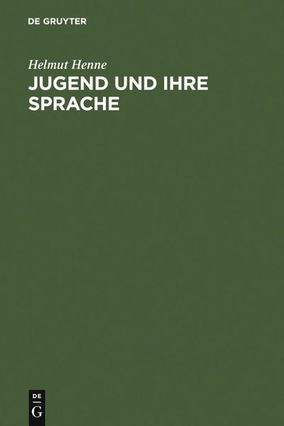 Produktbild: Jugend und ihre Sprache