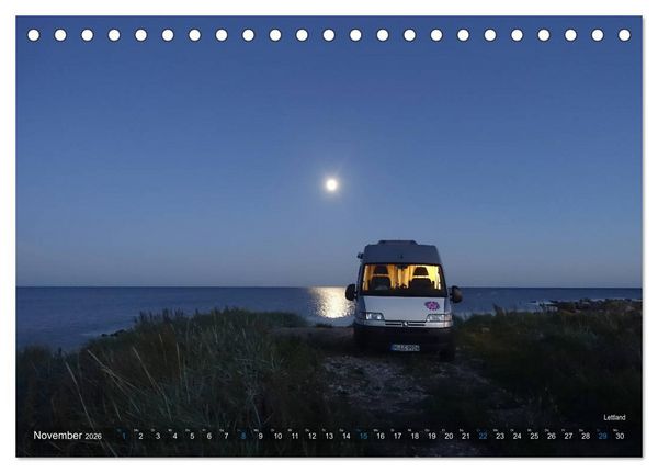 Produktbild: Vanlife - Leben, fahren, frei sein mit dem Wohnmobil (Tischkalender 2026 DIN A5 quer), CALVENDO Monatskalender