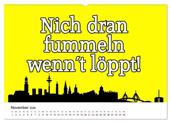 Produktbild: Hamburger Schnack (hochwertiger Premium Wandkalender 2026 DIN A2 quer), Kunstdruck in Hochglanz
