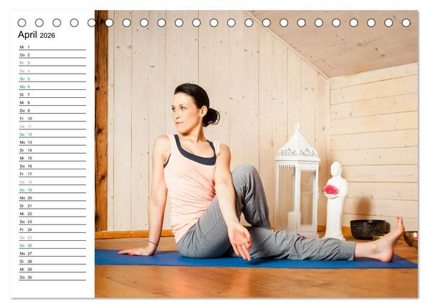 Produktbild: Yoga - ganz einfach zuhause (Tischkalender 2026 DIN A5 quer), CALVENDO Monatskalender