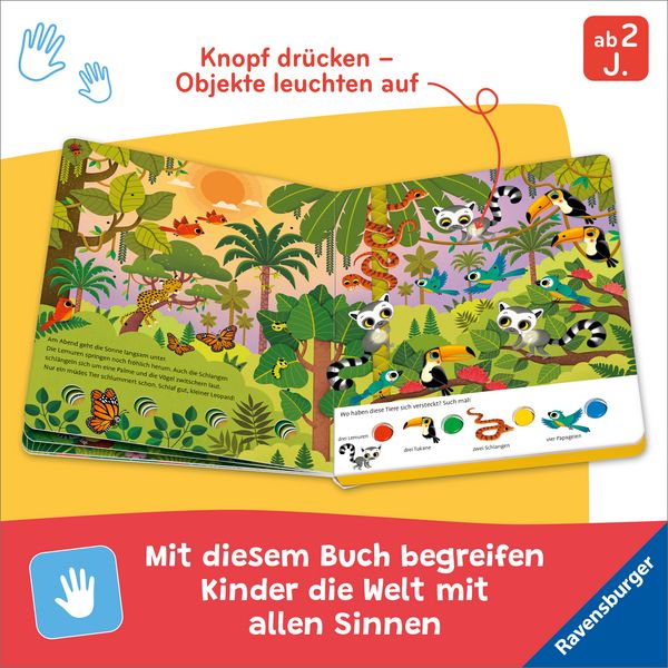 Produktbild: Mein gro&szlig;es Lichter-Wimmelbuch - Im Dschungel