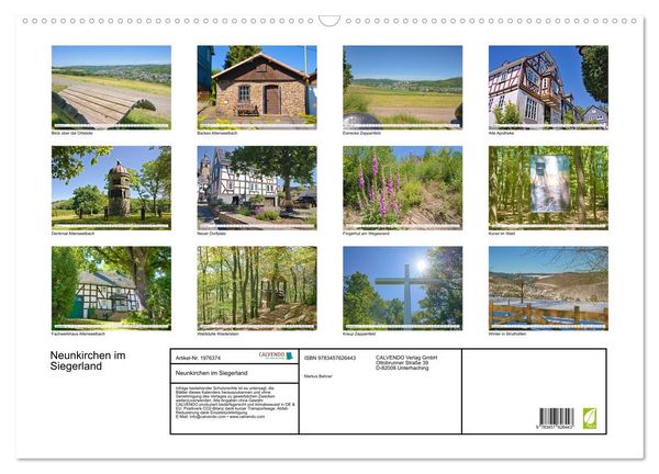 Produktbild: Neunkirchen im Siegerland (Wandkalender 2026 DIN A2 quer), CALVENDO Monatskalender