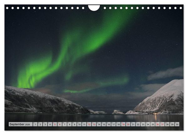 Produktbild: Aurora Borealis: Polarlichter in Norwegen (Wandkalender 2026 DIN A4 quer), CALVENDO Monatskalender