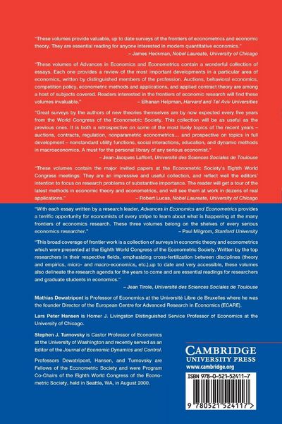 Produktbild: Advances in Economics and Econometrics