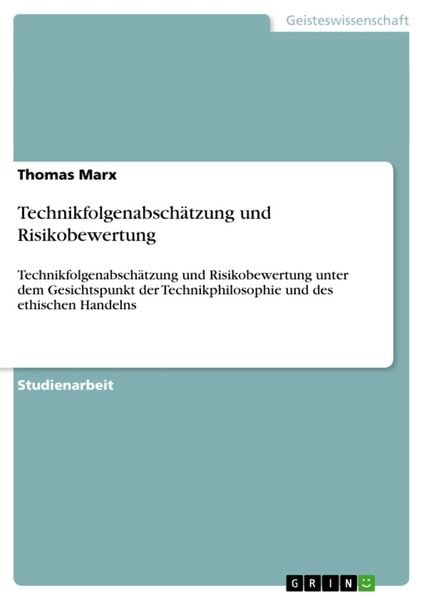 Produktbild: Technikfolgenabsch&auml;tzung und Risikobewertung