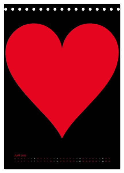 Produktbild: Foto- und Bastelkalender "LIEBE" in der Farbe Schwarz (Tischkalender 2026 DIN A5 hoch), CALVENDO Monatskalender