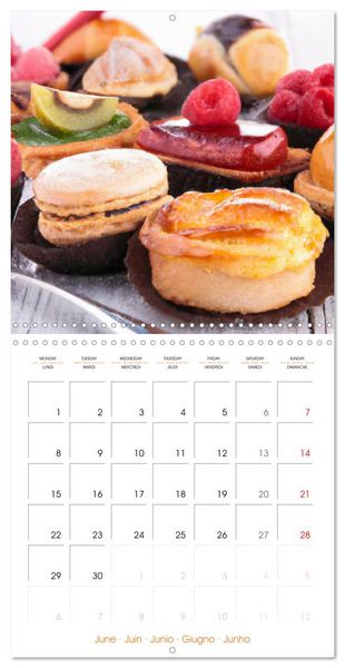 Produktbild: Art culinaire p&acirc;tisseries (Calendrier mural carr&eacute; 2026 30x30 cm) Calendrier double avec une page pour vos prises de notes