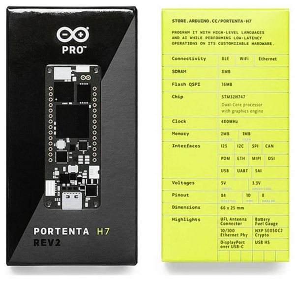 Produktbild: Arduino ABX00042 Board Portenta H7 Portenta