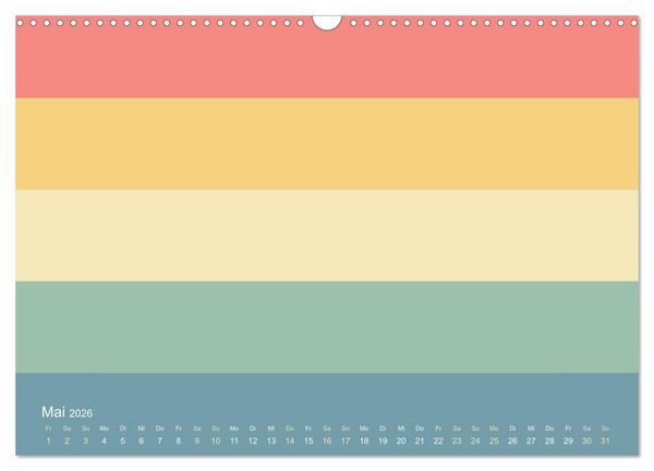 Produktbild: 70er Jahre Bastelkalender - DIY Kreativ-Kalender zum Selbstgestalten (Wandkalender 2026 DIN A3 quer), CALVENDO Monatskalender