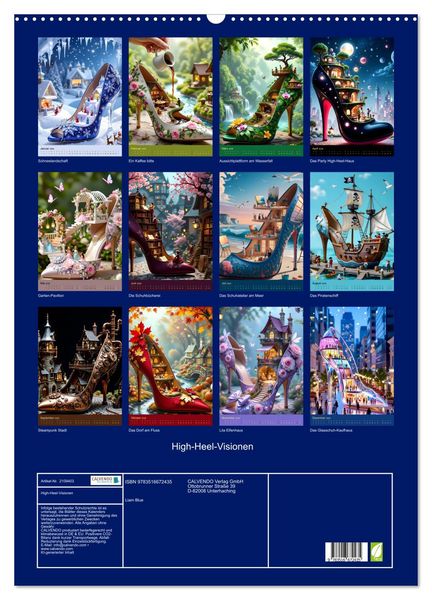 Produktbild: High-Heel-Visionen (Wandkalender 2026 DIN A2 hoch), CALVENDO Monatskalender