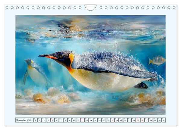 Produktbild: Pinguine. Momente im ewigen Eis (Wandkalender 2027 DIN A4 quer), CALVENDO Monatskalender