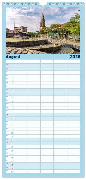 Produktbild: Familienplaner 2026 - Schleswig Holstein - Landeshauptstadt Kiel mit 5 Spalten (Wandkalender, 21 x 45 cm) CALVENDO