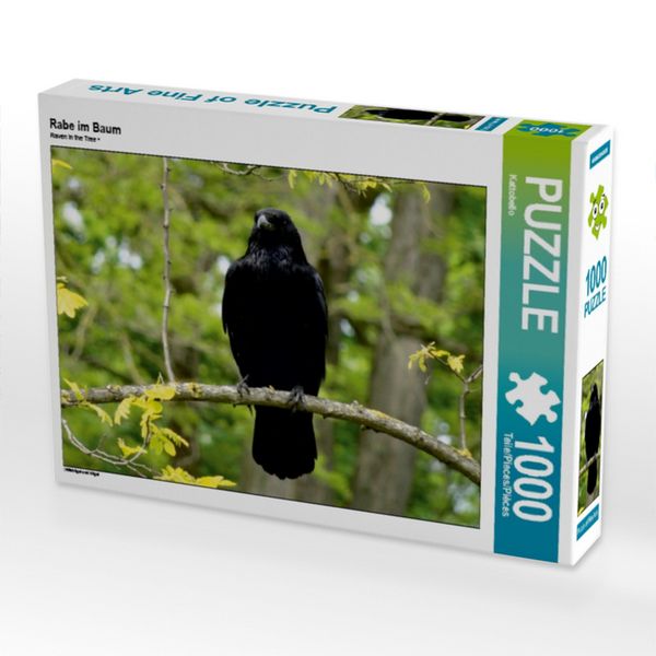 Produktbild: CALVENDO Puzzle Rabe im Baum | 1000 Teile Lege-Gr&ouml;&szlig;e 64x48cm Foto-Puzzle f&uuml;r gl&uuml;ckliche Stunden