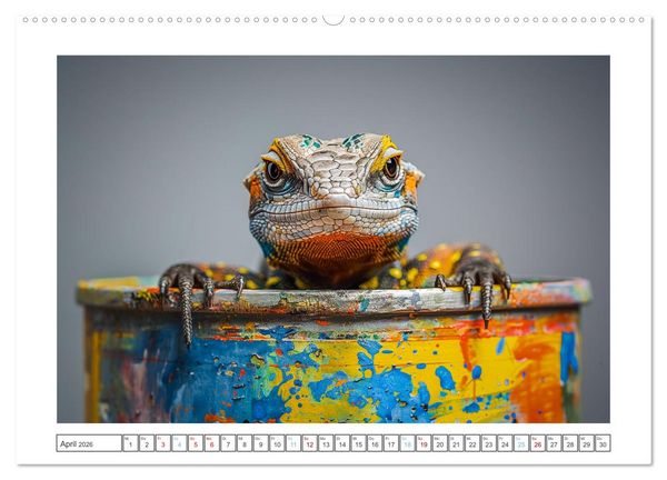 Produktbild: Kleine Echsen haben Spass (Wandkalender 2026 DIN A2 quer), CALVENDO Monatskalender