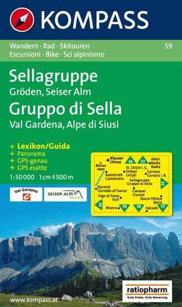 Produktbild: Sellagruppe / Gruppo di Sella 1 : 50 000